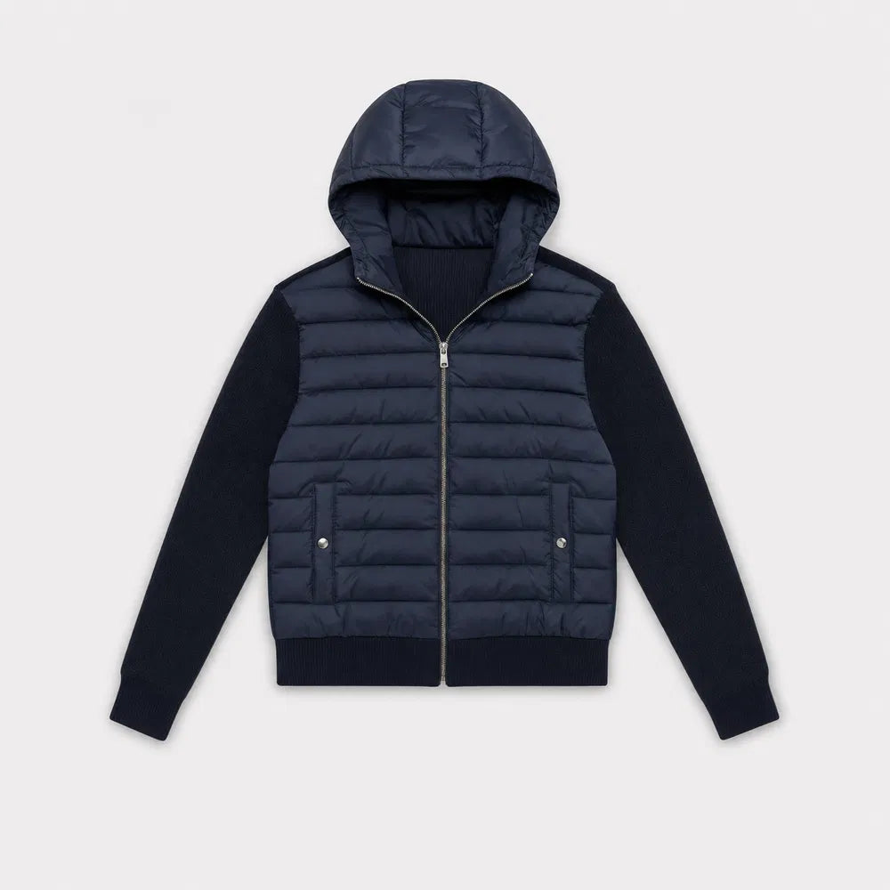 Hudson Quilted Knit Hood Jacket