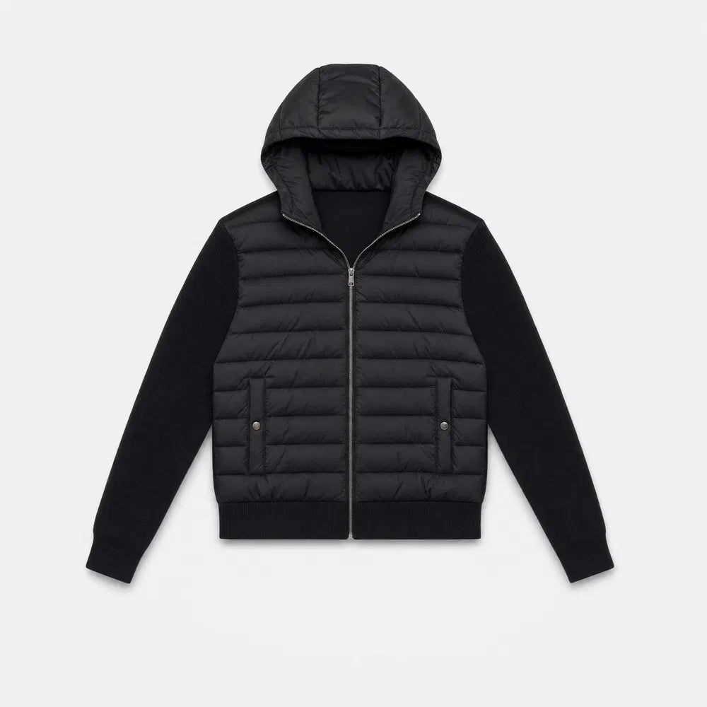 Raven Quilted Knit Hood Jacket